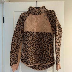 Asymmetrical snap up Fleece